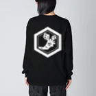 WASABI CHANNELのホワイトロゴ Big Long Sleeve T-Shirt