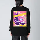 ころもやぎの（バックプリントver)冥途のこぎゃくまちゃん Big Long Sleeve T-Shirt