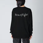 HFのHF バックロゴ　ホワイト Big Long Sleeve T-Shirt