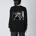 Ata_reptileのCrested Gecko anaglyph Big Long Sleeve T-Shirt