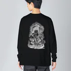 ギャグサーカスの胸に梵字＋如意輪観音様を背負う形 Big Long Sleeve T-Shirt