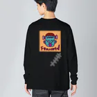 Siderunの館 B2の【バックプリント】ゆるフランケン (縫い目付き) Big Long Sleeve T-Shirt