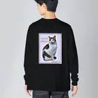 nekousagi*∩..∩のトラミ兄ちゃん自画像？ラベンダー【nekousagi*∩..∩ロゴ入り】 Big Long Sleeve T-Shirt