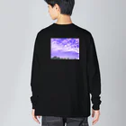 夕陽の静かな空 ビッグシルエットロングスリーブTシャツ