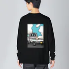 とやまソフトセンターの柴と軽トラ（前後レトロポップ①）by kayaman Big Long Sleeve T-Shirt