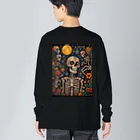 Skull sectionの満月とドクロ Big Long Sleeve T-Shirt