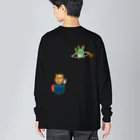 Siderunの館 B2の【バックプリント】龍神さんと卵かけグマ Big Long Sleeve T-Shirt