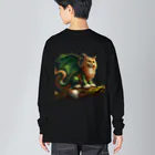 nekodoragonの森の猫ドラゴン　背景透過ver Big Long Sleeve T-Shirt