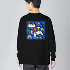 そぼろのプリント屋さんのケンタとナビ（ブルー） Big Long Sleeve T-Shirt