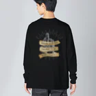 SANKAKU DESIGN STOREの背面 the finger FUCK SIGN。 全部不景気が原因だクソッタレ！ B Big Long Sleeve T-Shirt