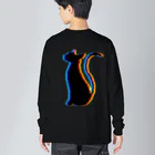 MizuriのGlitch Cat (猫グッズパーカーetc) Big Long Sleeve T-Shirt