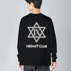 HERMIT CLUB 【 ハーミットクラブ 】の✡背面プリント&胸元ロゴ ビッグシルエットロングスリーブTシャツ