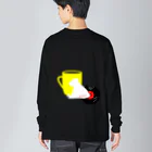 音楽喫茶そぽしなのカップ＆シロクマ＆レコード ビッグシルエットロングスリーブTシャツ