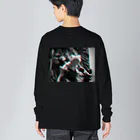 Ata_reptileのCrested Gecko anaglyph Big Long Sleeve T-Shirt