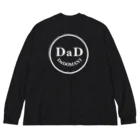 cafe-dadomaniのワンポイントDaDちゃん 顔ロゴ 黒T専用 ビッグシルエットロングスリーブTシャツ