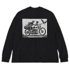 Skull sectionのバイクとドクロ（黒メイン） Big Long Sleeve T-Shirt