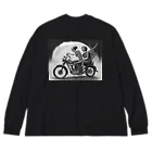 Skull sectionのバイクとガイコツ（黒メイン） Big Long Sleeve T-Shirt