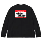 SWAG_crewのSWAG_Hello I'm sticker Design（Red） ビッグシルエットロングスリーブTシャツ