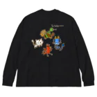 Siderunの館 B2の【バックプリント】画伯チックな四神 Big Long Sleeve T-Shirt