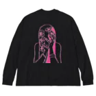 azbiin-shopのピンク女の子ちゃん Big Long Sleeve T-Shirt