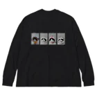 8wariのはちわれ猫の証明写真 Big Long Sleeve T-Shirt