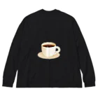 シンプル 組み合わせ用 ファッションのシンプル コーヒー Big Long Sleeve T-Shirt