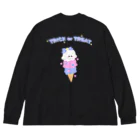 Fancy Surprise!のおばけとあいすビッグロンT両面プリント Big Long Sleeve T-Shirt