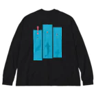 Riki Design (Okinwa Fishing style)の魚影~アタリ!_ロゴホワイト Big Long Sleeve T-Shirt