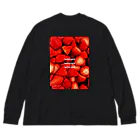 %PHZAKEのPHZAKE(ふざけ) / ストロベリー ビッグシルエットロングスリーブTシャツ