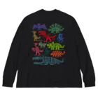 100cafeのモササウルス Big Long Sleeve T-Shirt