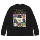 Parallel Imaginary Gift ShopのFamily Extinction Big Long Sleeve T-Shirt