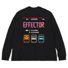 Siderunの館 B2の【バックプリント】レトロゲーム風なエフェクター Big Long Sleeve T-Shirt