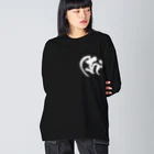 ギャグサーカスの胸に梵字＋如意輪観音様を背負う形 Big Long Sleeve T-Shirt