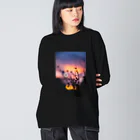 TAISEI_KURIHARAの夕暮れ時のシルエット Big Long Sleeve T-Shirt