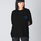 othiru ShopのFREE MISTAKE_tombo ブラックver. ビッグシルエットロングスリーブTシャツ