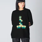 ヒロシオーバーダイブのパンダ親子、組み体操にハマる。 Big Long Sleeve T-Shirt