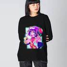 酩酊中華の酩酊中華 90's style ビッグシルエットロングスリーブTシャツ