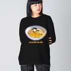 脂身通信Ｚのコーンバターラーメン_230314 ビッグシルエットロングスリーブTシャツ