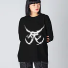 Hachijuhachiの死　DEATH METAL LOGO WHITE Big Long Sleeve T-Shirt