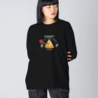 イラスト MONYAAT の腹ペコゲージ　ピザ　B*M Big Long Sleeve T-Shirt