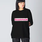 Sneakreamのストロベリーアイスクリームスニーカー ビッグシルエットロングスリーブTシャツ