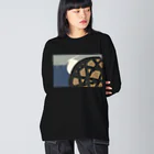 PALA's SHOP　cool、シュール、古風、和風、の和風　神坂雪佳 「白鷺」 （1909） Big Long Sleeve T-Shirt