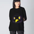 SUPER_PUMPKINのSUPER_PUMPKIN フレーム紫 ビッグシルエットロングスリーブTシャツ