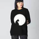 mkumakumaの猫と白丸 Big Long Sleeve T-Shirt