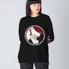 WebArtsのHanafuda January Design "Pine and Crane" 一月の花札「松に鶴」02 Big Long Sleeve T-Shirt