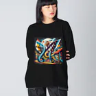 のんびりアート工房のストリートアート Big Long Sleeve T-Shirt