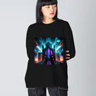 のんびりアート工房のサイバーパンク Big Long Sleeve T-Shirt