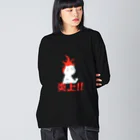 ZONT-13_SUの炎上猫 ビッグシルエットロングスリーブTシャツ