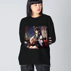 ミネラル太郎のギター少女　リオ ビッグシルエットロングスリーブTシャツ