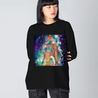 💖宇宙整体♪🌈♪こころからだチャンネル♪💖のConsciousness connects mind and body to space Big Long Sleeve T-Shirt